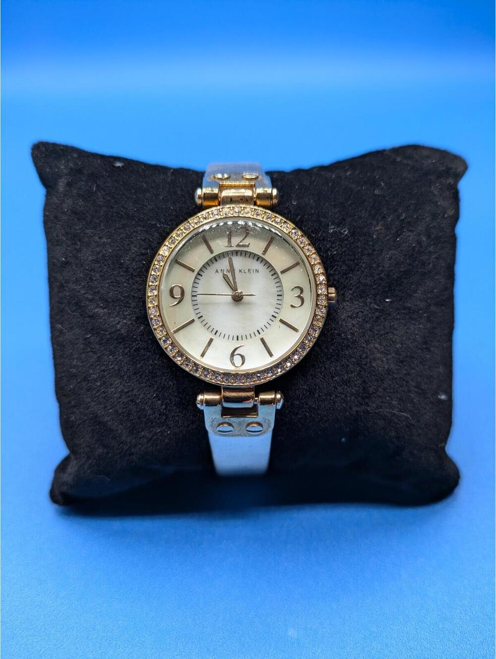 Vintage Anne Klein Wrist Watch Gold Diamond